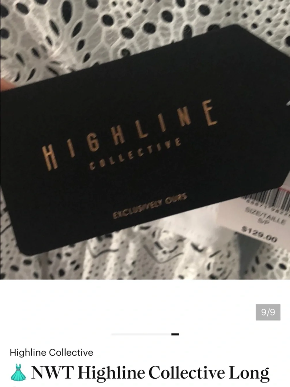 Highline Dress 👗 💄💋White Eyelet V-Neck Dress - Picture 5 of 9